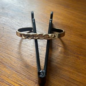 Gold Bracelet with Chain Detail